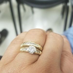 Engagement ring 14 karat real gold